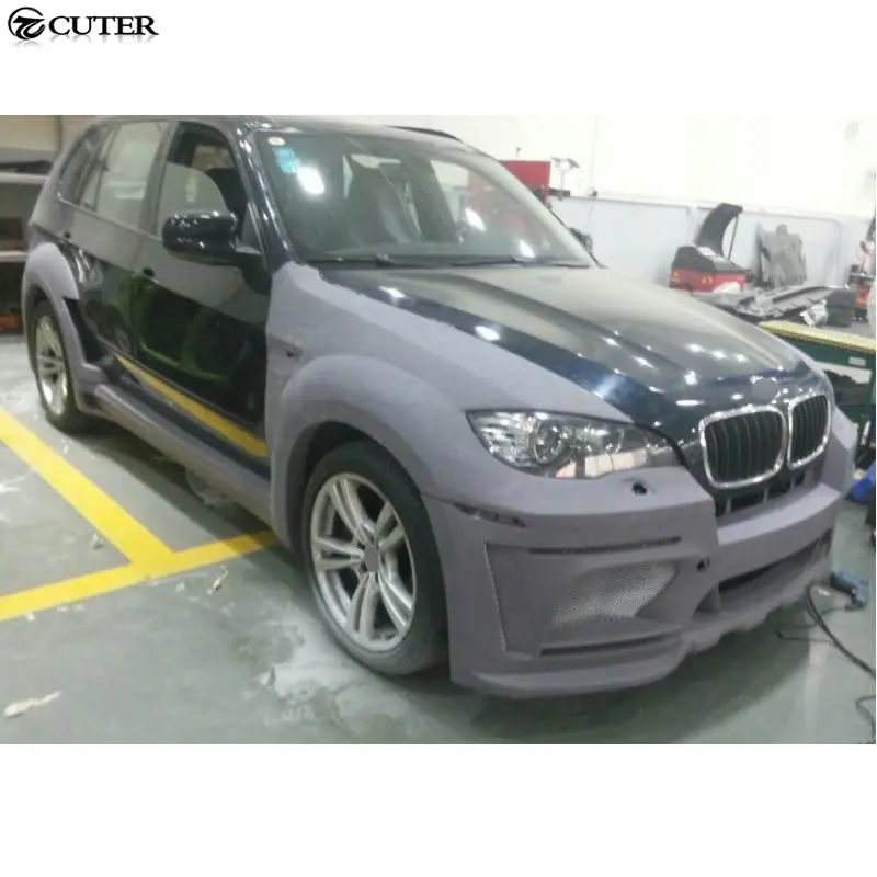 Комплект для кузова автомобиля FRP E70 X5 E71 X6 A Style неокрашенный передний бампер