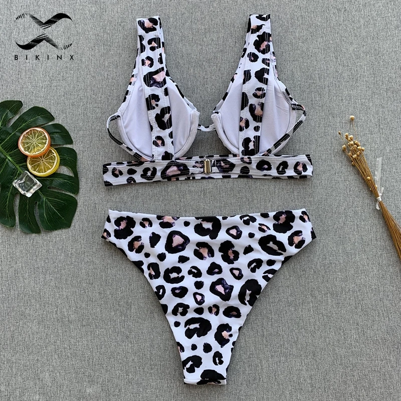 Bikinx леопардовым принтом Бразилия Бикини 2019 женщина с высокой женский купальник