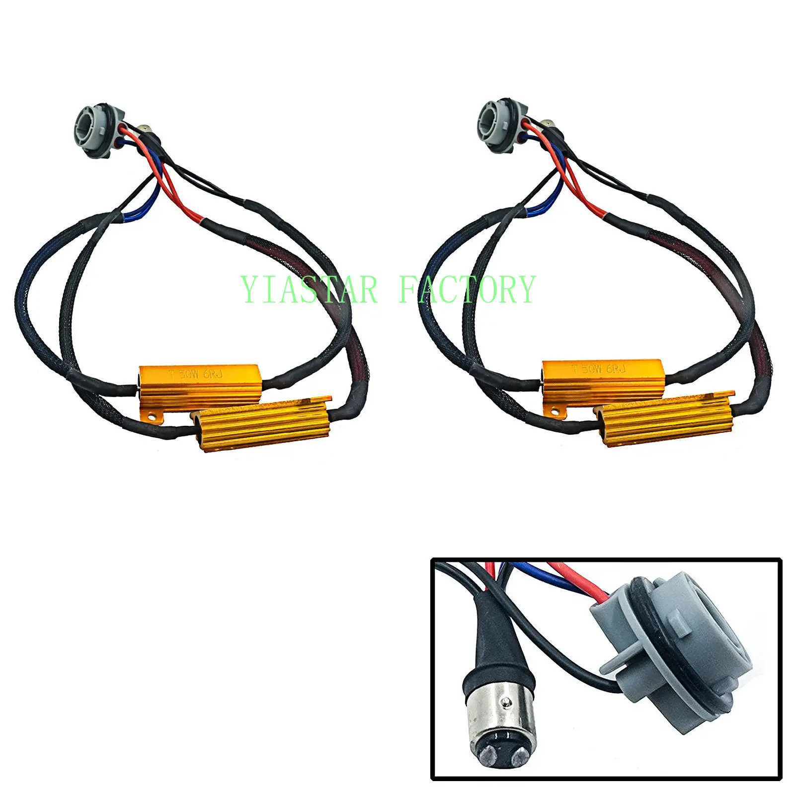 2 шт. X 50 Вт 8ohm 1157 BAY15D Светодиодные нагрузочные резисторы Светодиодная лампа