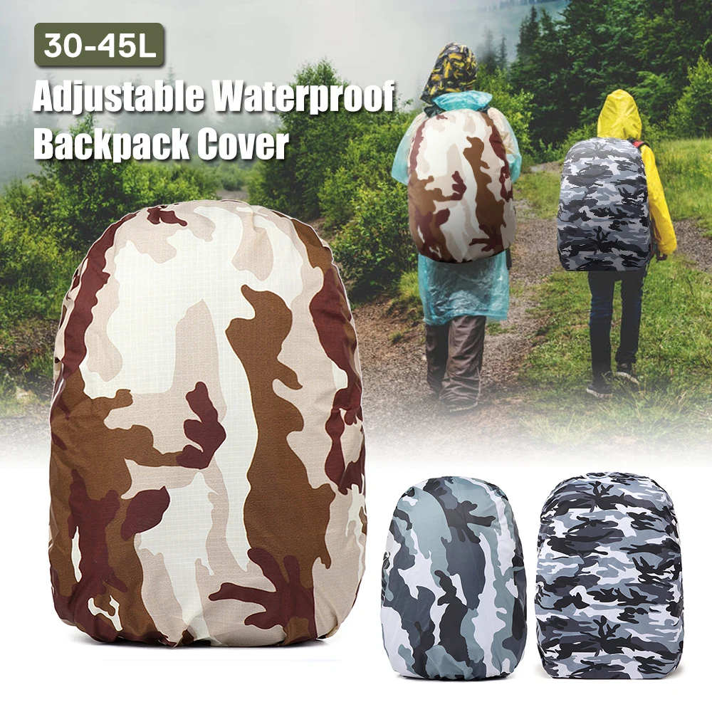

Backpack Cover 30-45L Adjustable Waterproof Rain Cover for Cycling Hiking Backpack Camping Climbing Tactical Rucksack Rain Cover