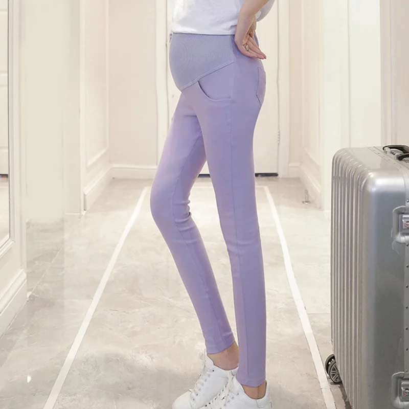 

Pregnant Womens Over The Belly Leggings Stretch Feet Pencil Pants AN88