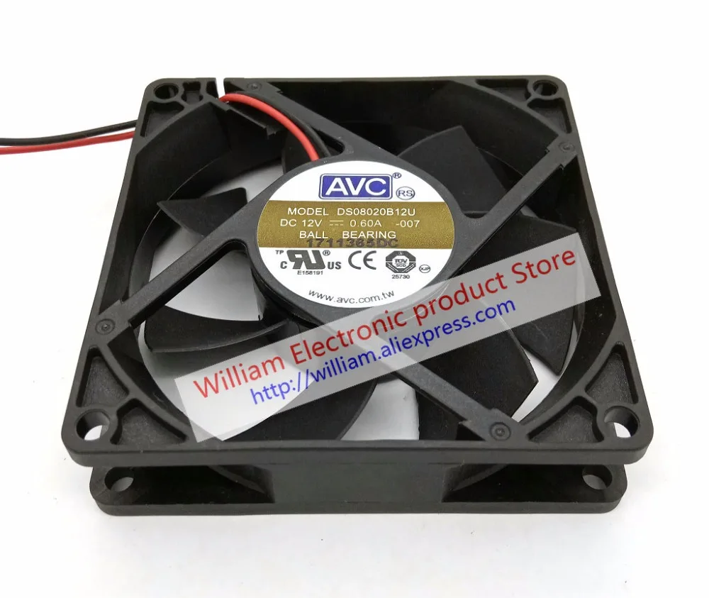 

New Original AVC DS08020B12U Dc12V 0.60A 80x80x20MM Computer cooling fan