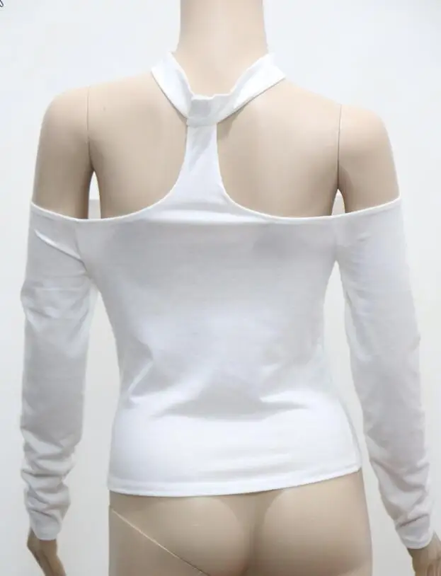 Футболка с длинным рукавом Новинка осени 2017|tee top|top teeschoker neck top |