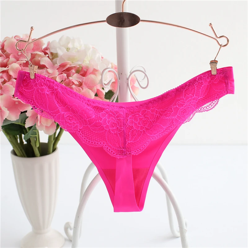 6 шт./лот M L XL Для женщин модные пикантные Кружево льда шелка G String плюс Размеры