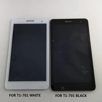 7 for huawei honor play mediapad t1 701 t1 701u t1 701u lcd display with touch screen panel digitizer black and white