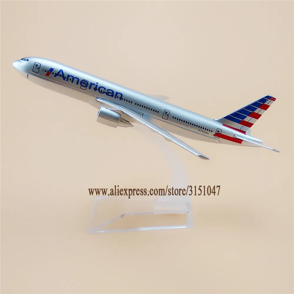 16 см сплав металла Air American AA Airlines Boeing 777 B777 Airways модель самолета Модель w Стенд