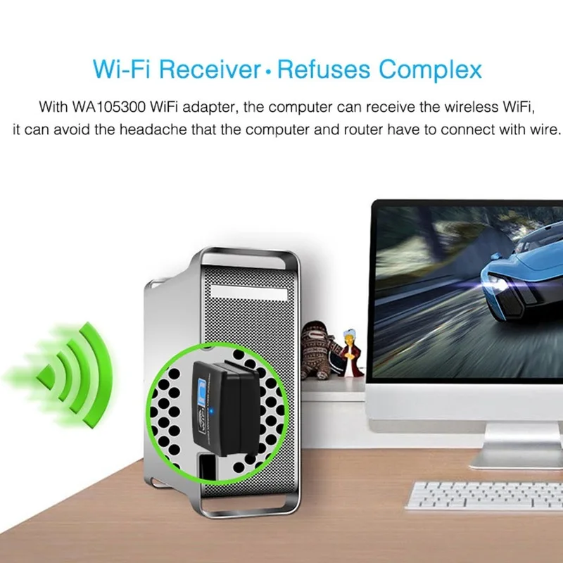 Беспроводной USB WiFi адаптер 300mbps антенна Lan Сетевой приемник карты с CD драйвером
