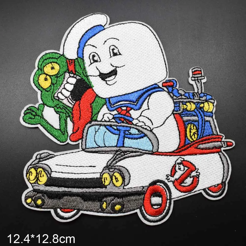 puft(mianhuatangbaob Большой размер, вышитая железная нашивка с привидениями, нашивки с привидениями, вышитая нашивка на одежду для Хэллоуина, одежда - Цвет: puft(mianhuatangbaob