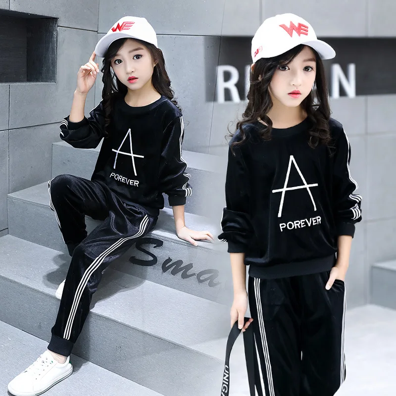 Новые брендовые осенние детские комплекты одежды для девочек весенние с