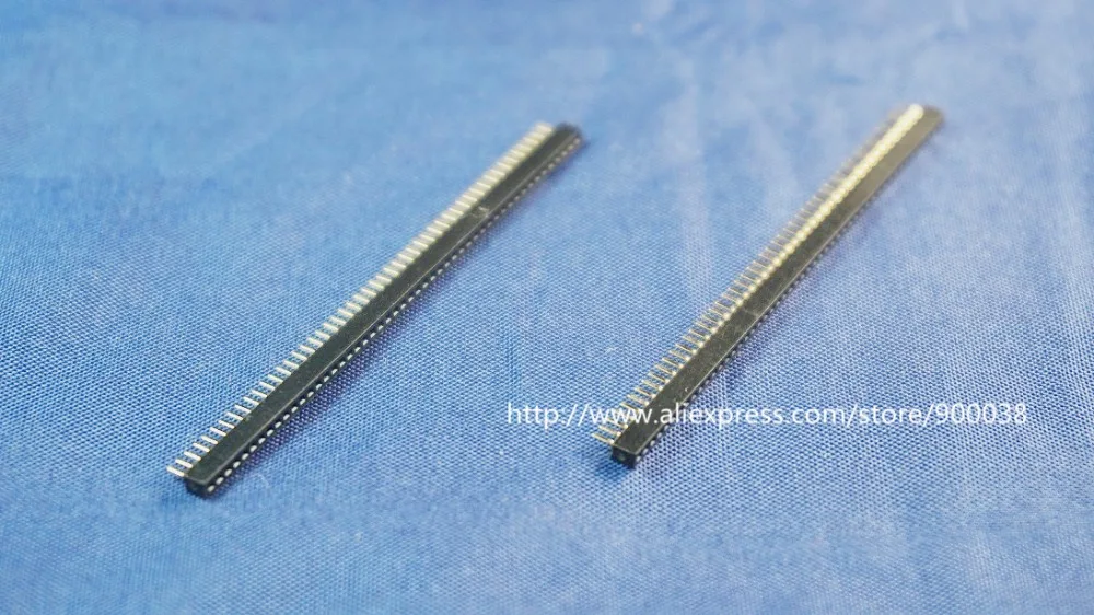 100 pcs 1x50 P 50 Pin 1.0 mm Pin Header Female single row Straight PCB 180 DIP Through Hole Rohs Lead Free