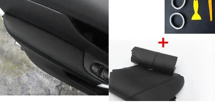 Для Nissan Qashqai 2016 2017 интерьер искусственная дверь подлокотник покрытие поверхности