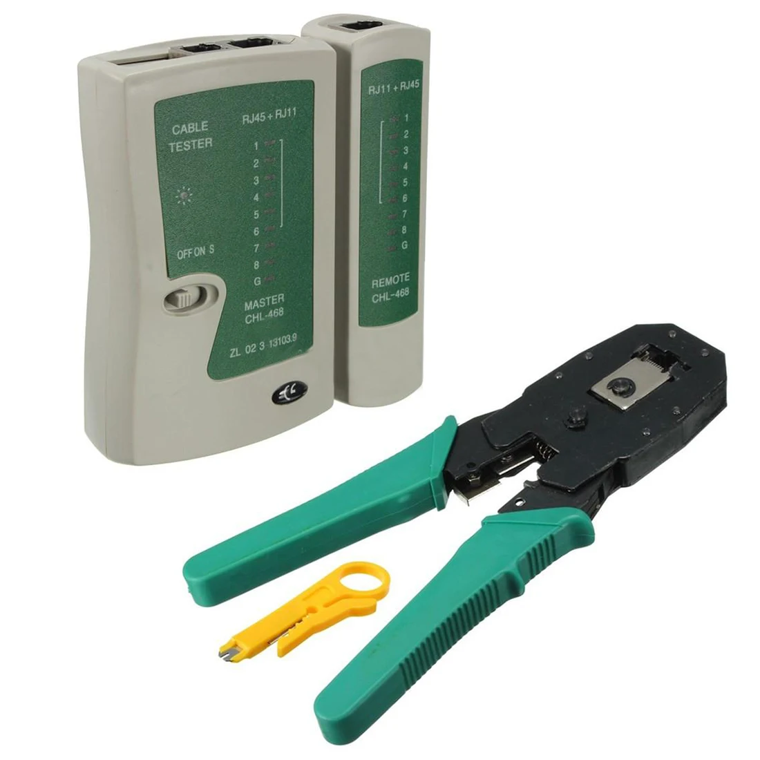 

Сетевой тестер Lan rj45 rj11 + Обжимные Щипцы для разъемов Ethernet
