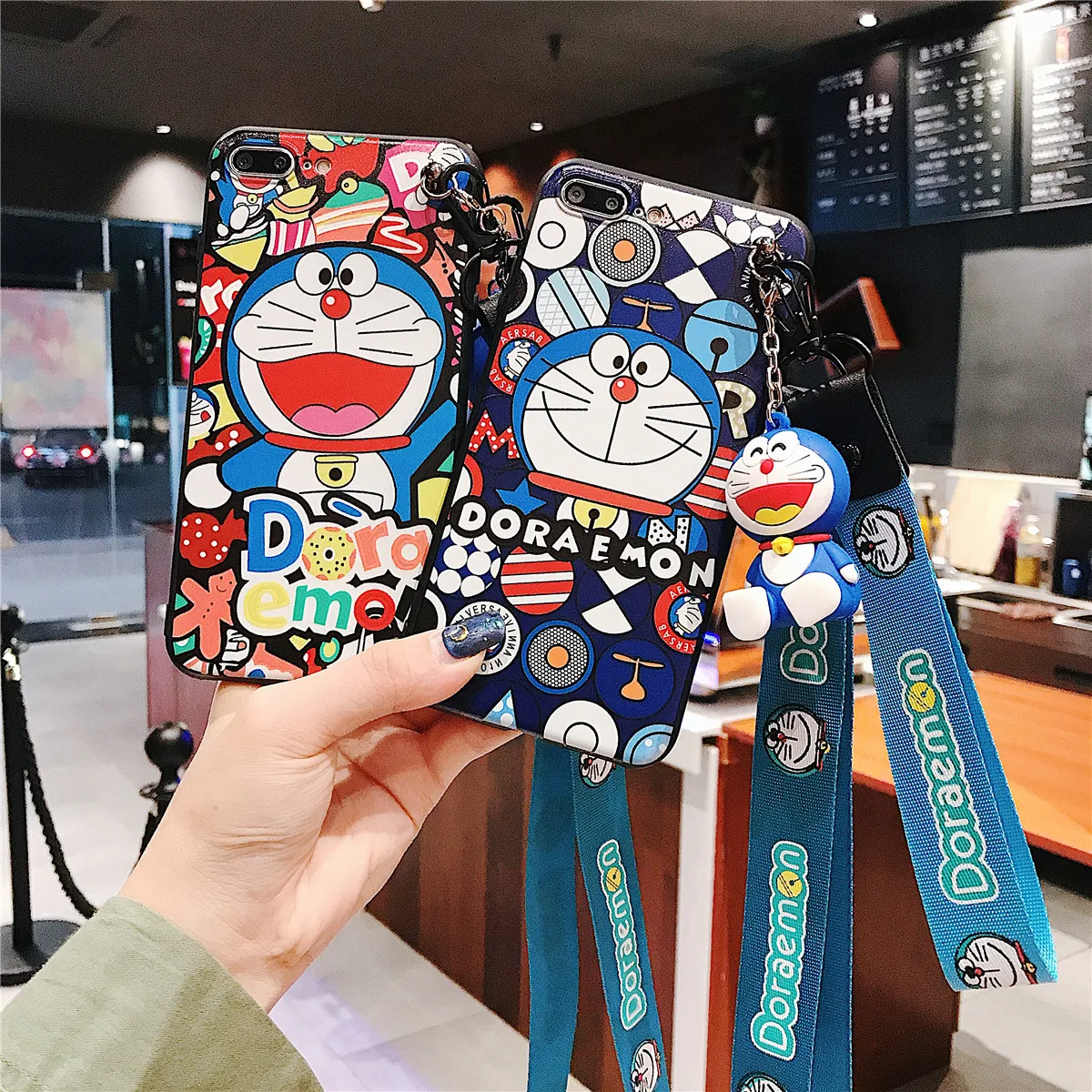 Для iPhone 11 Pro Xs Max XR 6 7 8Plus чехол Doraemon TPU подставка держатель мягкий телефонный