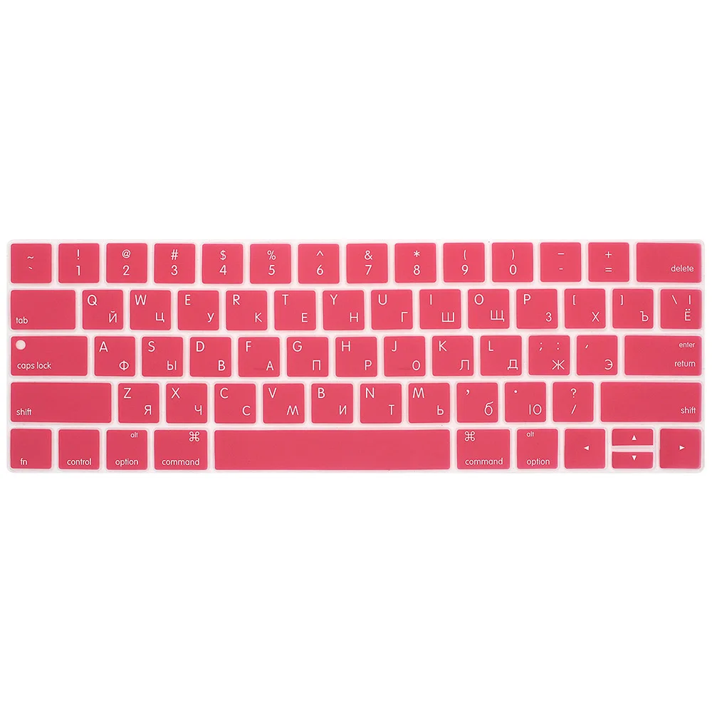 Русская клавиатура чехол для Mac Book 13 15 дюймов с сенсорной панелью A1706 A1707 A1989 1990 Клавиатура для ноутбука Чехлы цветная пленка для клавиатуры