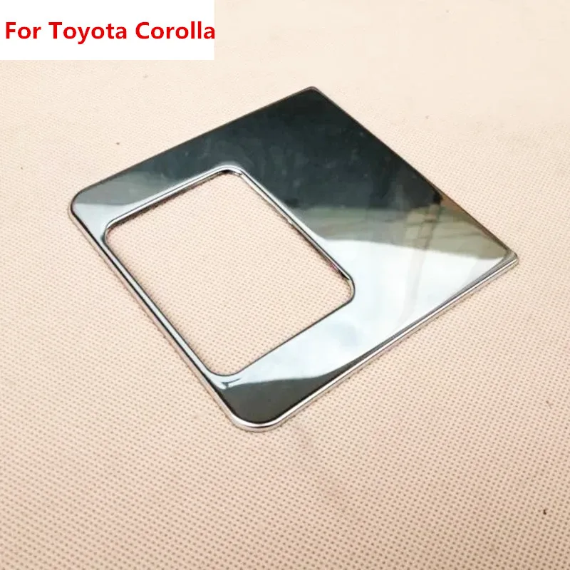 Для Toyota Corolla 2014 2015 внутренняя коробка для хранения из нержавеющей стали отделка
