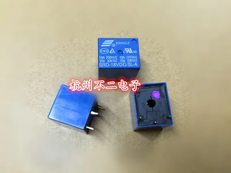 Реле SRD-18VDC-SL-A 4-контактный комплект, нормально открытый, 10 А, T73, 3FF, HRS4