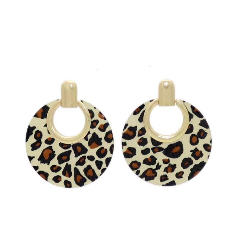 XQ девушка ювелирные изделия оптом Новый Леопард Круглый Вырез Длинные Серьги