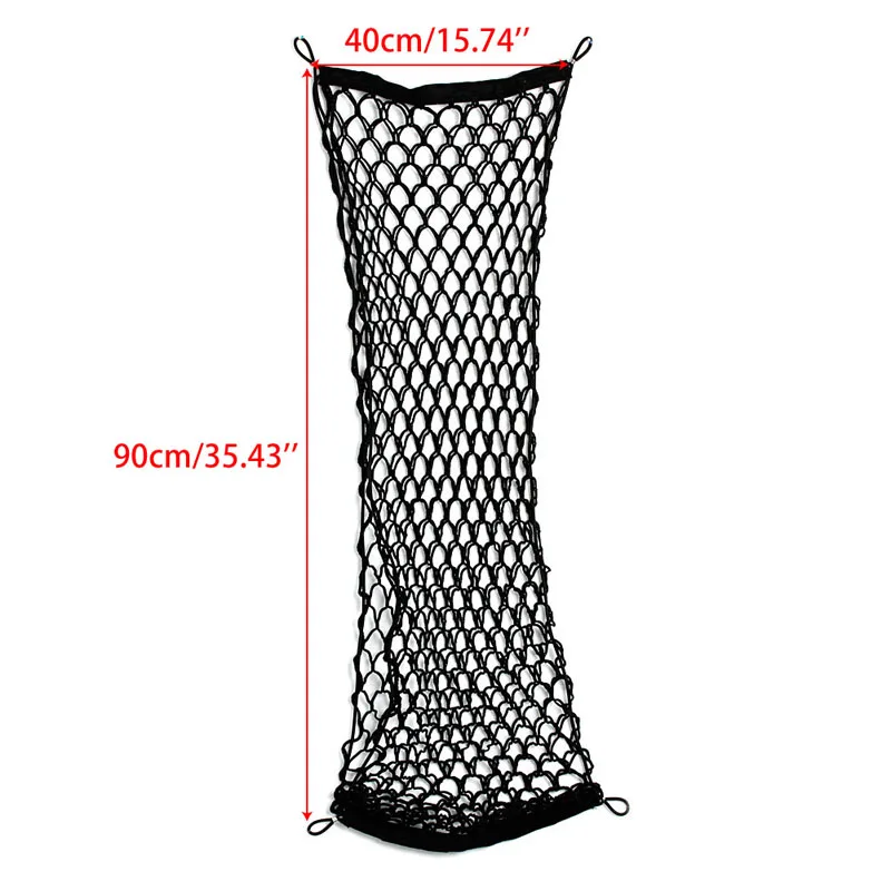 

1Pc Car Trunk Rear Cargo Organizer Storage Elastic Carrier Mesh Net Nylon 90x40cm