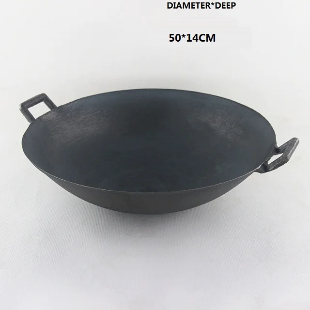 Чугунный вок кастрюля без покрытия NON-STICK классический кемпинг на открытом воздухе - Цвет: 50
