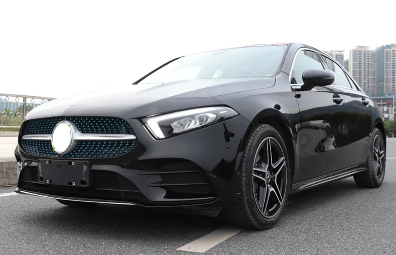 Автомобильный Стайлинг из нержавеющей стали для Mercedes Benz A Class W177 A180 a200передняя решетка украшения блесток звездное небо сетка блестки