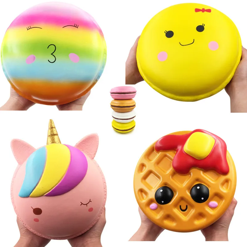 Распродажа с фабрики PU Jumbo Rainbow Squishies медленно поднимающийся ароматизированный