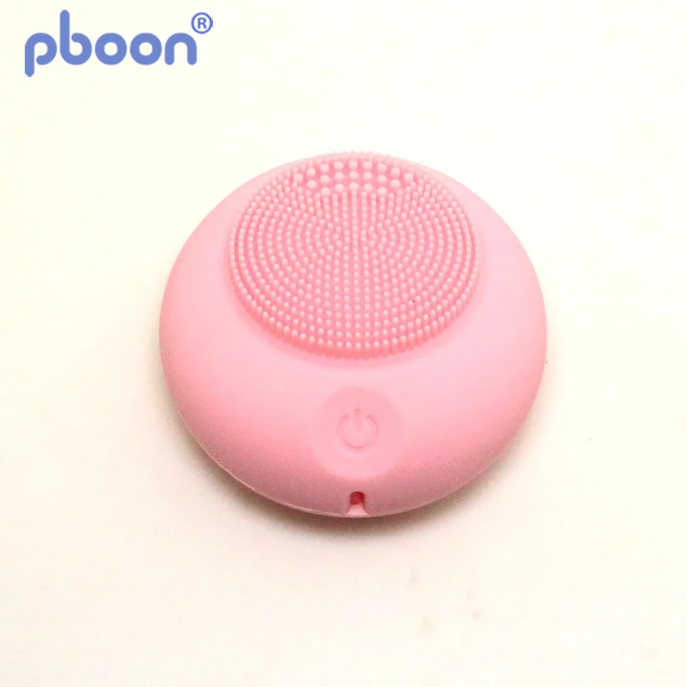 Pboon электрическая щетка для чистки лица Мини силиконовая батарея питания время