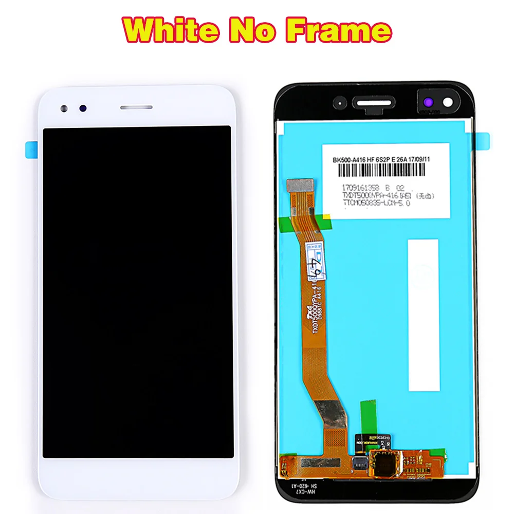 White without Frame По сделке команда 5,0 дюймов ЖК-дисплей для huawei P9 Lite mini/Y6 Pro SLA-L02 L22 TL00 кодирующий преобразователь сенсорного экрана в сборе рамка - Цвет: White without Frame