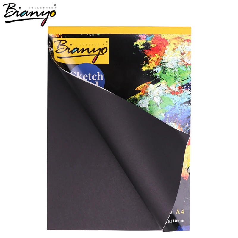 Блокнот для рисования Bianyo А4 А5 черный картонный Дневник листов|sketch book|notebook notepadbooks
