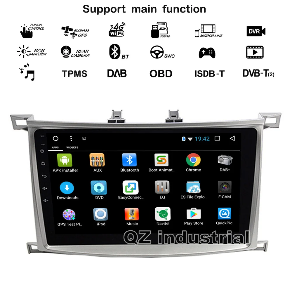 QZ промышленный HD 9 &quotAndroid 8 1 T3 автомобильный dvd-плеер для Toyota Land Cruiser 100 LC100 2003-2007 с 3G