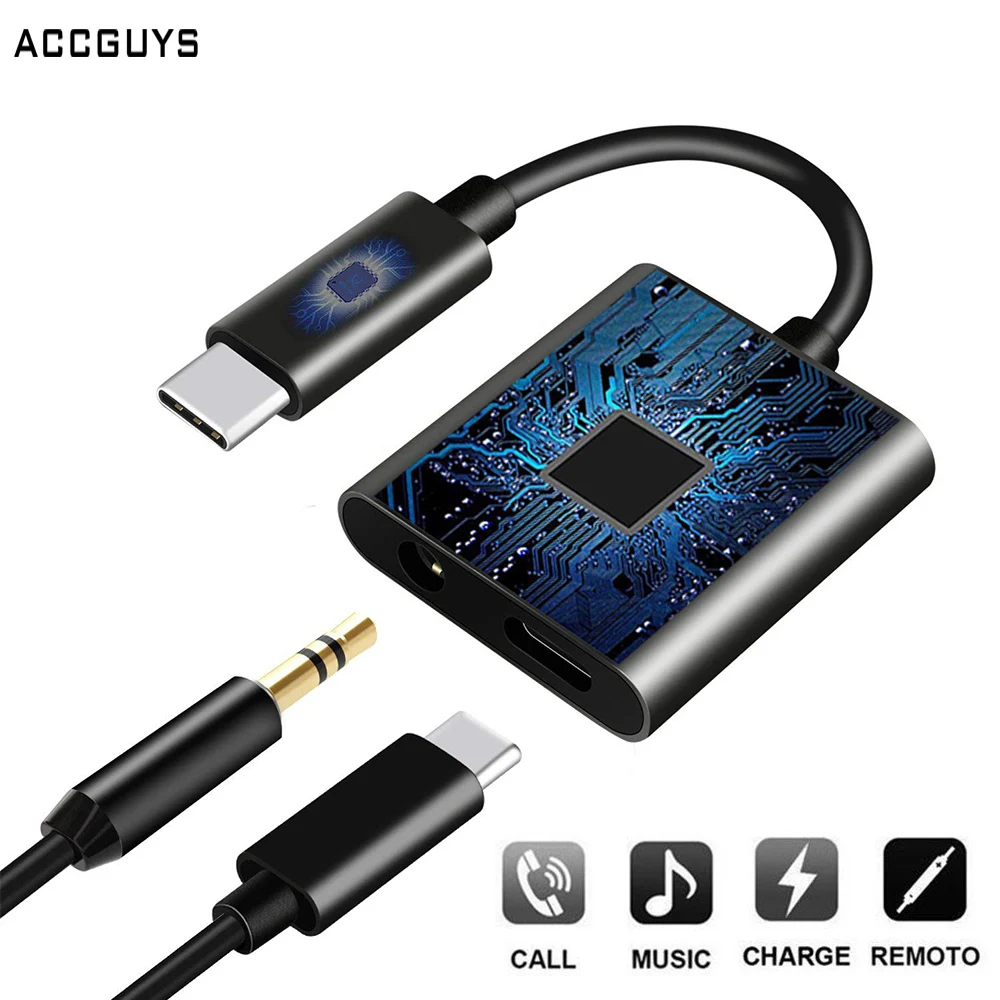 ACCGUYS 3 в 1 Тип C Aux аудио кабель адаптер USB до 5 мм разъем для наушников PD быстрое