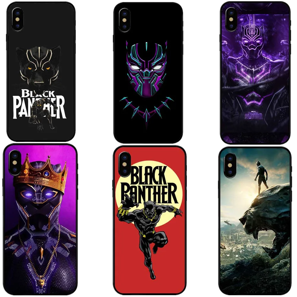 Комиксы marvel Черная пантера чехол для телефона iPhone X Капитан Америка мягкий ТПУ 5S 6