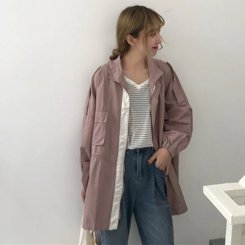 Осенняя верхняя одежда Женская куртка с длинным рукавом повседневное пальто