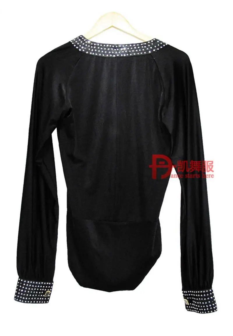 

Mens Ballroom Shirts Mens Latin Dance Top Standard Competition Stage Dancewear 2015 New Arrival Deep V-neck Spandex