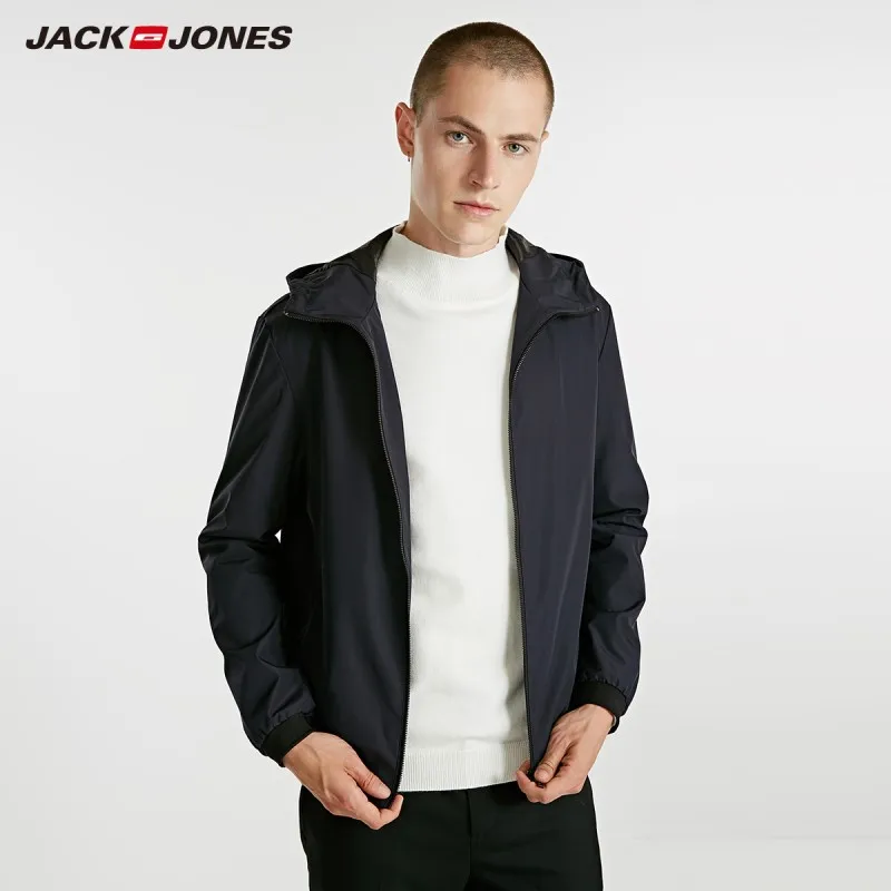 Jack &amp Jones Мужская осенняя куртка с капюшоном и длинными рукавами E | 218321530 одежда
