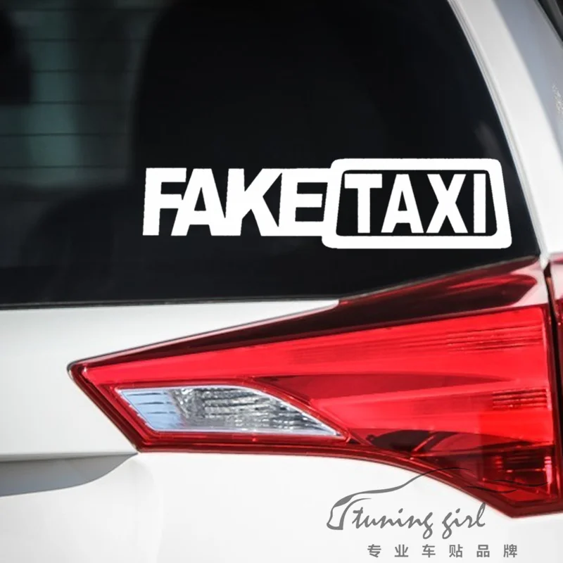 

Car Stickers Fake Taxi Funny Creative Decals Laptop Tablet Auto Tuning Styling Vinyls 18x4.5cm 25x6cm D15