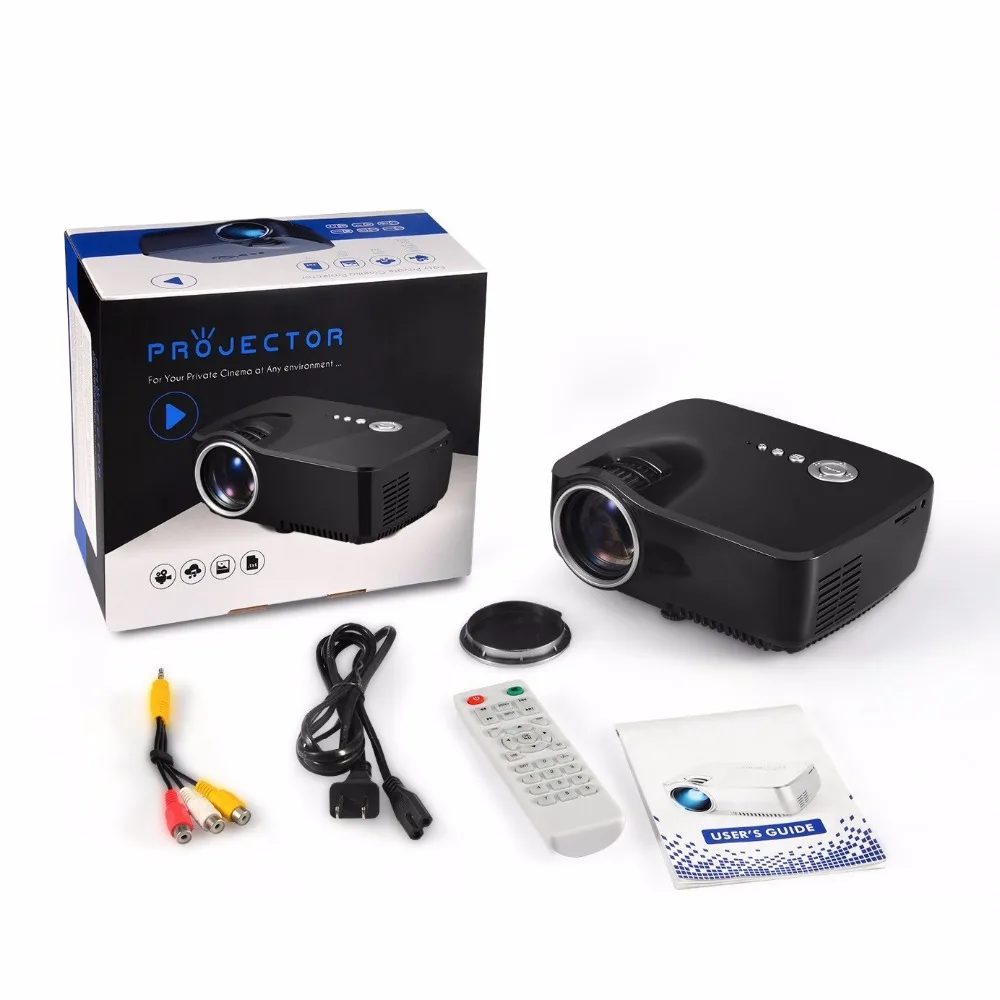 New GP70 HD mini projecotr USB Video Game support 1080P Home Theater LCD HDMI lcd LED Projector Beamer free shipping |