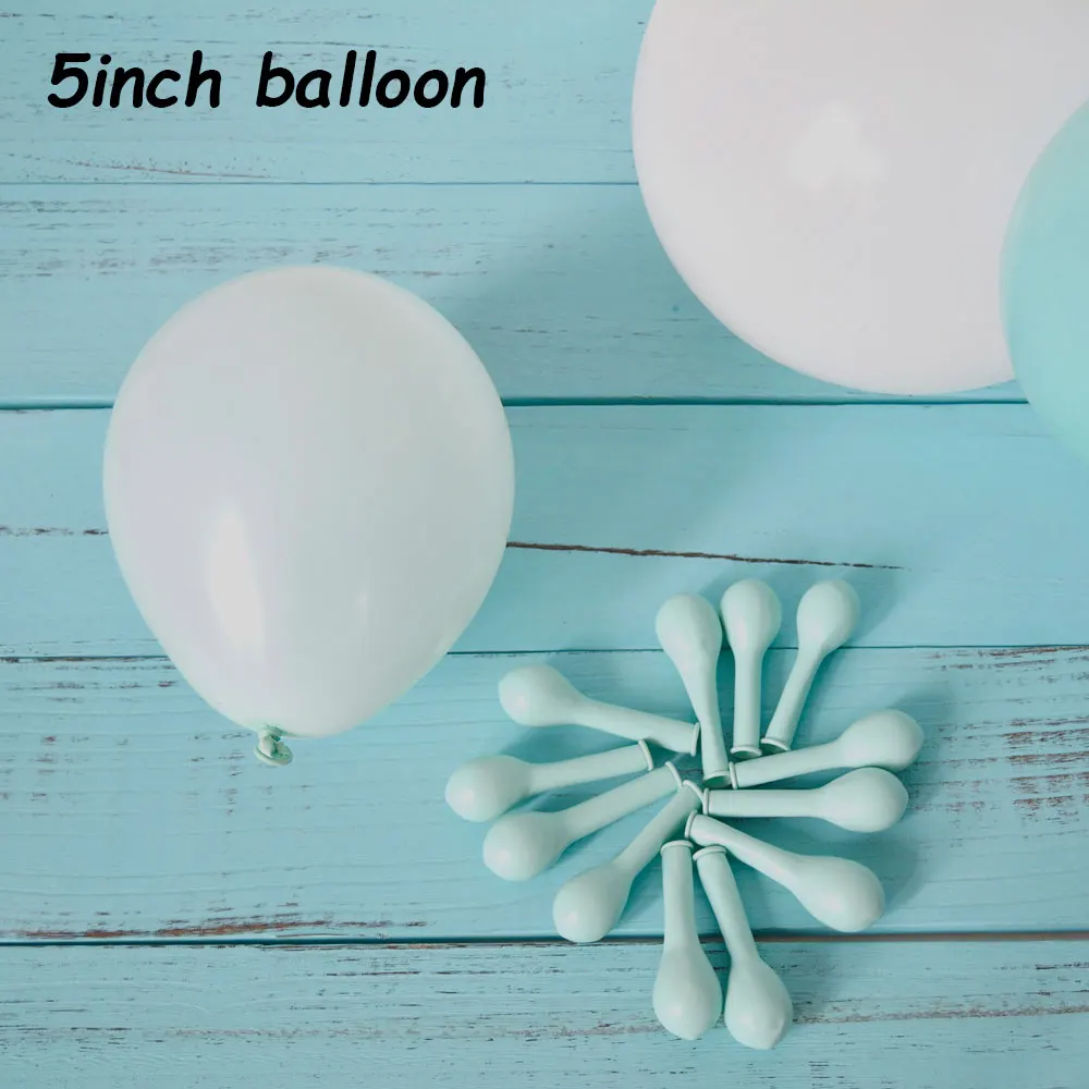 5inch light mint Воздушные латексные воздушные шары, украшения для дня рождения, Детские воздушные шары, мини-Воздушные шары, вечерние, 50 лет - Цвет: 5inch light mint