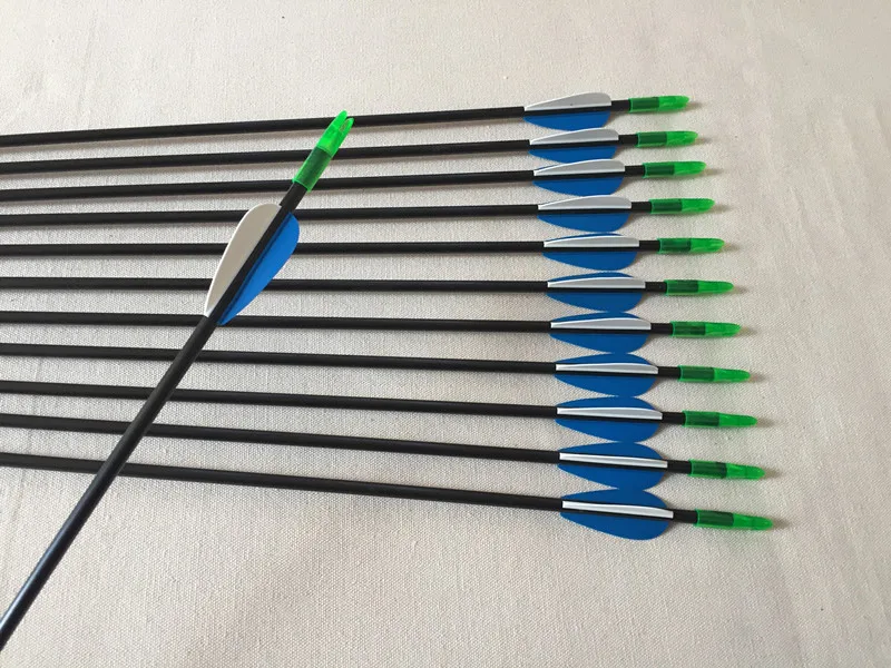 Стрелы из стекловолокна ID4 OD6mm Spine700 с 2 пластиковыми лопастями для рекурсивного