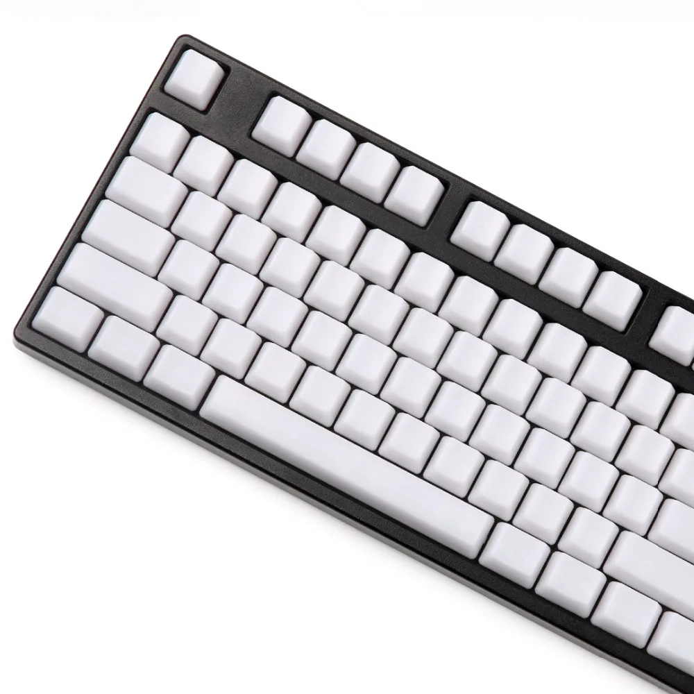 Пустой туман белый цвет pbt keycaps oem профиль 108 ключей для usb wried механическая