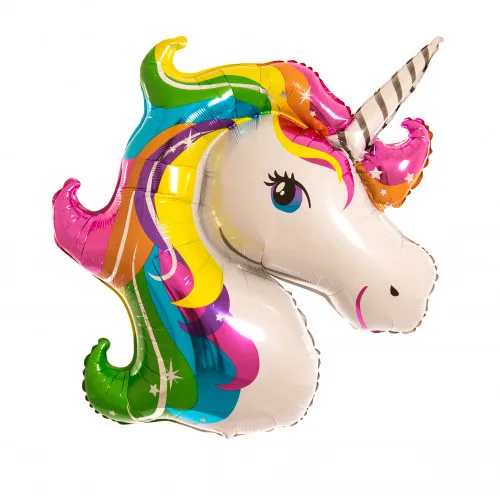 Party Decoration 113cm Giant Unicorn Balloon Supplies Birthday Decorations Rainbow Purple Pink Balloons Kids Foil Wedding | Дом и сад