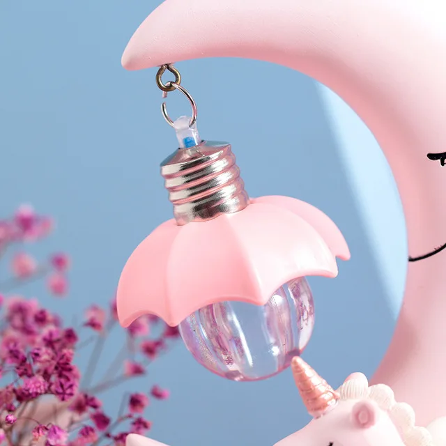 LED мультфильм украшения ночник Единорог Луна свет детская комната лампы дисплея