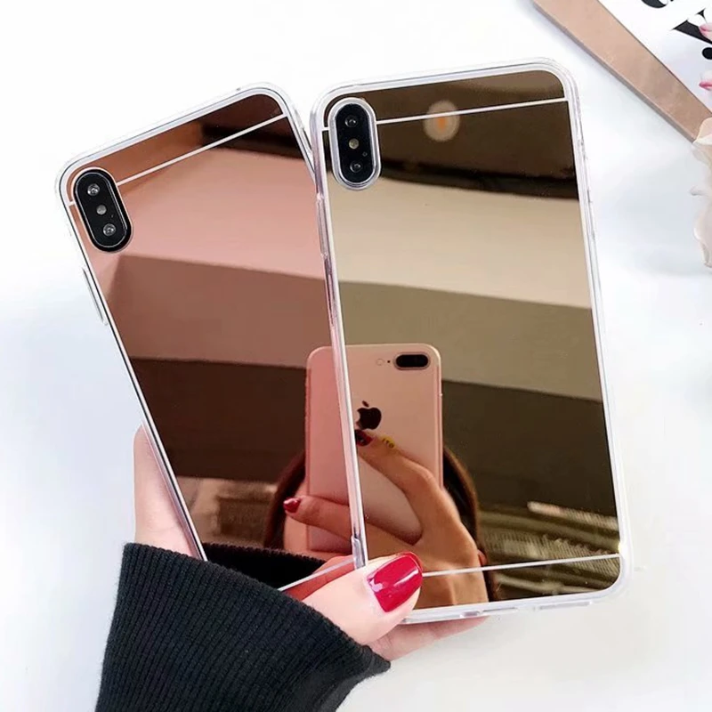 Модный мягкий зеркальный чехол для Apple iphone XS MAX X XR роскошный отражающий Блестящий