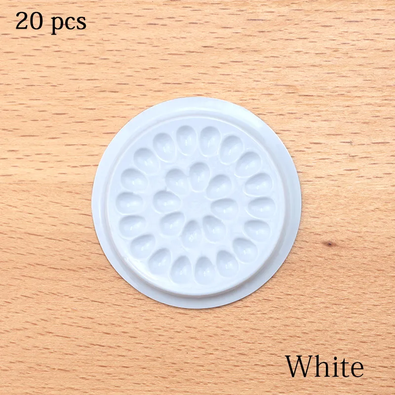 White 20pcs Клеевой прокладки клей-держатель для ресниц Клей поддон наращивание ресниц клеевые подушечки Подставка для ресниц пластиковый клей-держатель - Цвет: White 20pcs