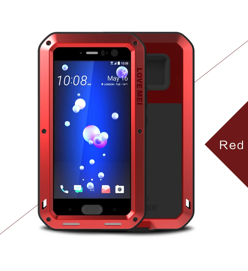 LOVE MEI металлический алюминиевый чехол для htc U11 сверхмощный защитный спортивный противоударный водонепроницаемый Мощный чехол для телефона для htc M10 U12 Plus