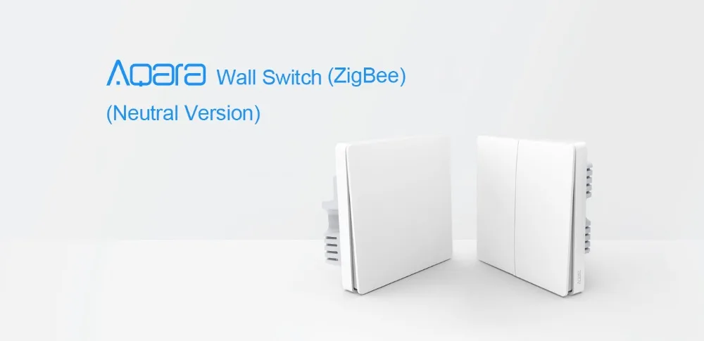 Xiaomi Aqara, настенный светильник, переключатель ZigBee, нейтральная версия, одна двойная кнопка, ключ, умный дом для MiHome, приложение MIJIA, шлюз, обновлен