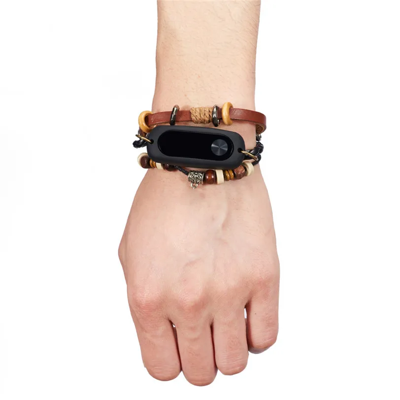 Сменный ремешок для браслета Xiaomi Mi Band 2 коричневый Jun21 профессиональная Прямая