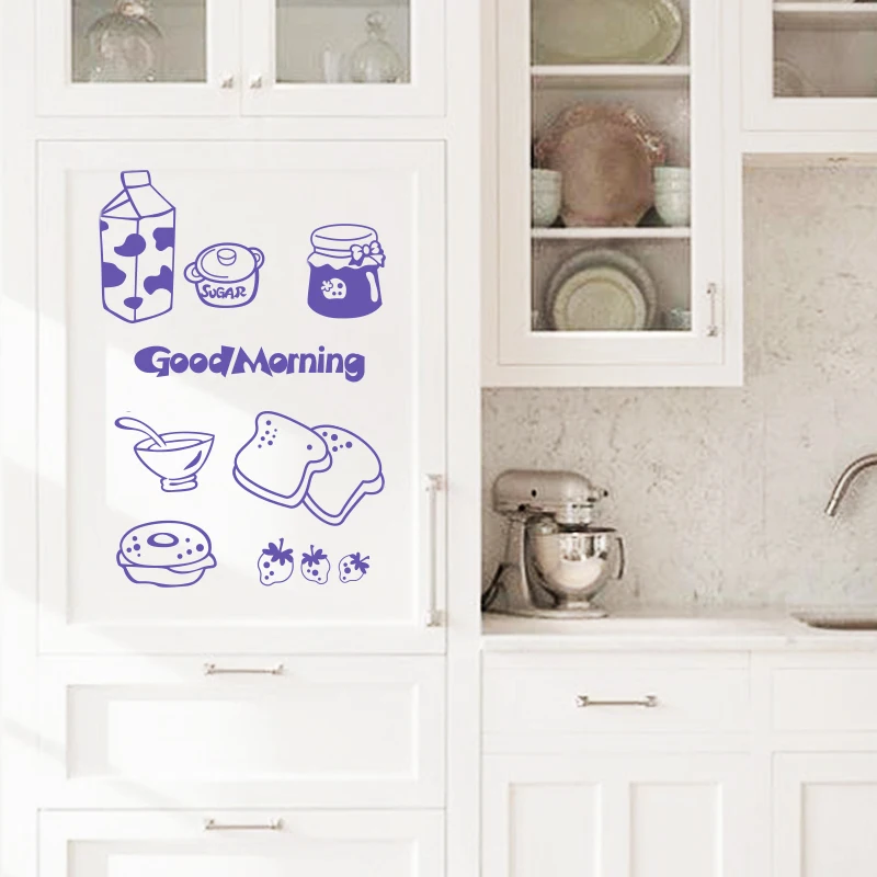 Art design 2015 hot selling environmental removable home decor kitchen milk breakfast wall sticker for or dining room | Дом и сад