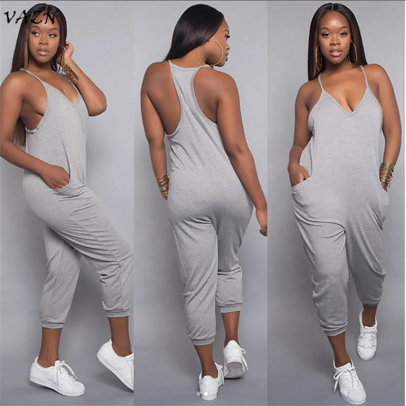 Женский комбинезон на бретельках VAZN пикантный экзотического дизайна без рукавов