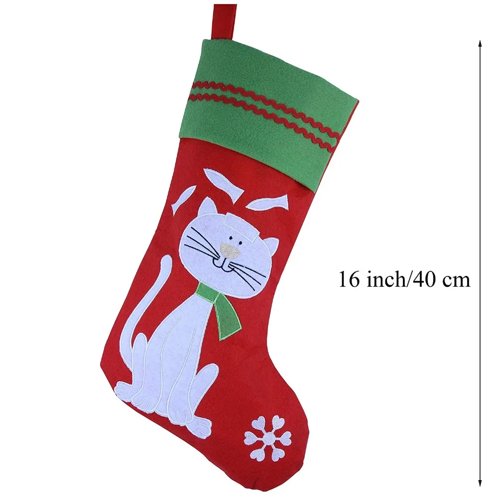 Бесплатная доставка 2 шт./лот милые рождественские чулки с вышитыми домашними