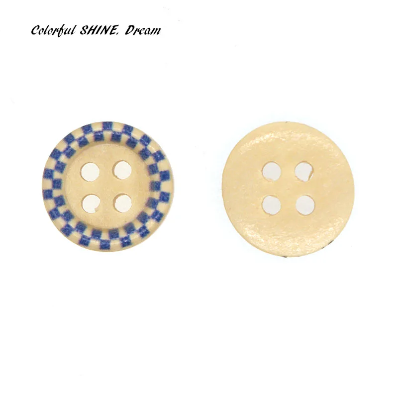 20 шт. оптовая продажа пуговицы из натурального дерева круглый тонкий край дизайн